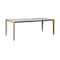 Armen Living Fineline and Doris Indoor Outdoor 7 Piece Dining Set in Light Eucalyptus Wood SETFLDILT7DOCH - alternate 5